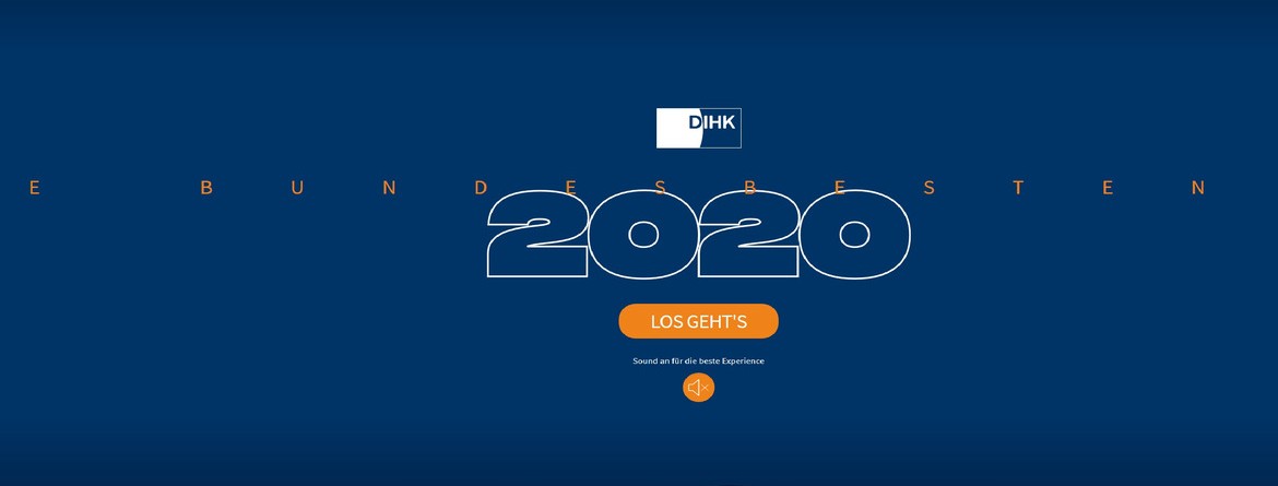 Motiv: Screenshot der DIHK-Homepage "Bundesbeste 2020" (Foto: DIHK)